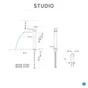 Mitigeur lavabo, SENSEA Studio cascade XL, chromé lustré