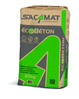 Beton bas carbone gris SACAMAT, 25 kg