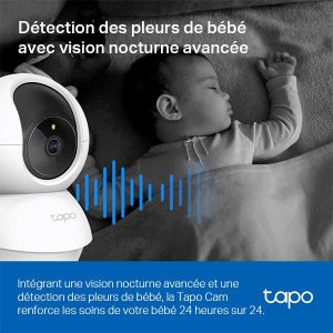 Camera de surveillance interieure motorise filaire tc71 tapo blanc