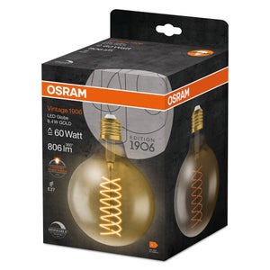 Led g125 e27 à filament flexible 60 w chaud OSRAM