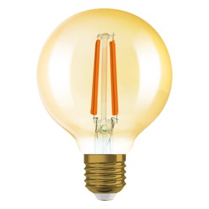 Lot de 2 Led globe 80 à filament ambre 55 w chaud OSRAM