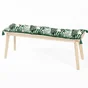 Futon de Banc coton imprime 30x120xh3cm jungle forest