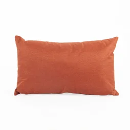 Coussin deperlant 30x50cm uni lava rouge