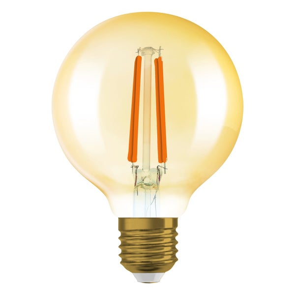 Led globe 80 e27 à filament ambre 60 w chaud OSRAM