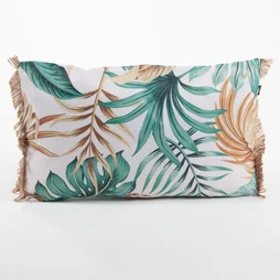 Coussin deperlant imprime 30x50cm pondichery