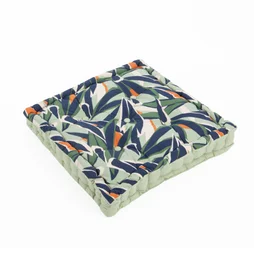 Coussin de sol coton imprime 60x60x12cm palma