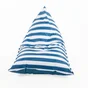 Pouf berlingot polyester imprime l.140 x h.90 cm navy