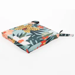 Galette de chaise deperlant imprime 38x38cm minty