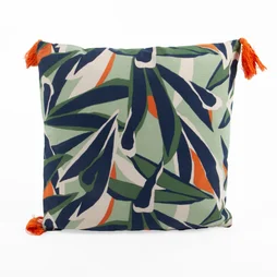 Coussin coton imprime 45x45cm palma