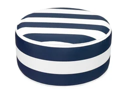 Pouf gonflable polyester imprime d.53x h.23cm navy