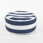 Pouf gonflable polyester imprime d.53x h.23cm navy