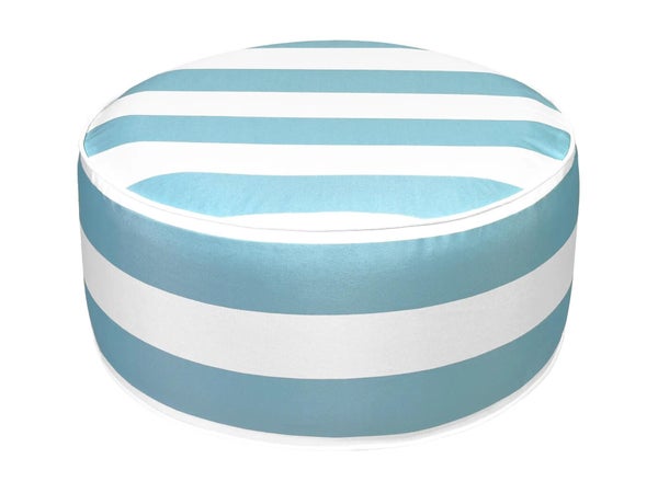 Pouf gonflable polyester imprime d.53x h.23cm sky