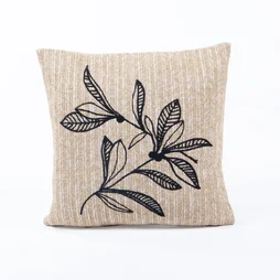 Coussin paille imprime 42x42cm sylvia