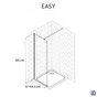 Paroi de douche italienne EASY ep 6mm largeur 67-68.5cm h195cm vt/ch