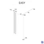 Paroi de douche italienne EASY ep 6mm largeur 67-68.5cm h195cm vt/ch