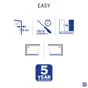 Paroi de douche italienne EASY ep 6mm largeur 67-68.5cm h195cm vt/ch