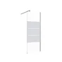 Paroi de douche à l'italienne verre sérigraphié, l.80 cm, Ep. 6 mm chromé Easy