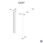 Paroi de douche à l'italienne verre transparent, l.80 cm, Ep.6 mm chromé Easy