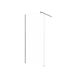 Paroi de douche à l'italienne verre transparent, l.90 cm, Ep. 6 mm chromé Easy