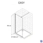 Paroi de douche à l'italienne verre transparent, l.90 cm, Ep. 6 mm chromé Easy