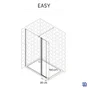 Déflecteur pour paroi de douche verre transparent, l.30 cm, Ep. 6 mm chromé Easy