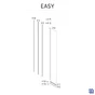 Déflecteur pour paroi de douche verre transparent, l.30 cm, Ep. 6 mm chromé Easy