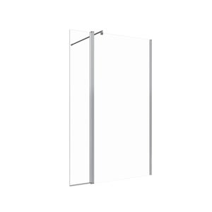 Déflecteur pour paroi de douche verre transparent, l.30 cm, Ep. 6 mm chromé Easy
