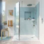 Déflecteur pour paroi de douche verre transparent, l.30 cm, Ep. 6 mm chromé Easy