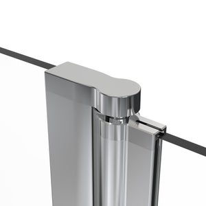 Déflecteur pour paroi de douche verre transparent, l.30 cm, Ep. 6 mm chromé Easy