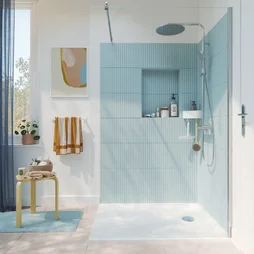 Paroi de douche italienne EASY ep 6mm largeur 117-118.5cm h195cm vt/ch