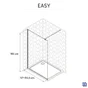 Paroi de douche italienne EASY ep 6mm largeur 117-118.5cm h195cm vt/ch