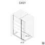 Déflecteur pour paroi de douche verre sérigraphié, l.30 cm, Ep. 6 mm chromé Easy