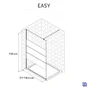 Paroi de douche italienne EASY ep 6mm largeur 117-118.5cm h195cm vs/ch