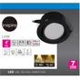 Kit 1 spot à encastrer SDB Lindi led, IP65, noir, orientable, 2700K-4000K blanc chaud/neutre INSPIRE