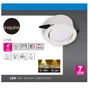 Kit 1 spot à encastrer SDB Lindi led, blanc, orientable, 2700K-4000K blanc chaud/neutre INSPIRE