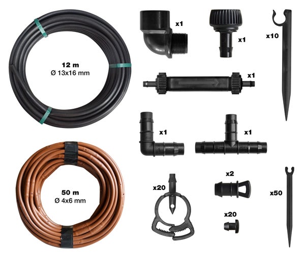 Kit goutte à goutte gravitaire pour 50m2 JARDIBRIC