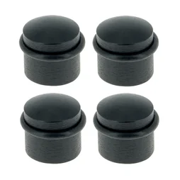 Lot de 4 butées de porte de sol LINEA BERTOMANI Bu310x4/101e bois noir Diam.3.5 x H.3.5 cm