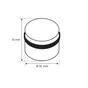 Lot de 4 butées de porte de sol LINEA BERTOMANI Bu310x4/101e bois noir Diam.3.5 x H.3.5 cm