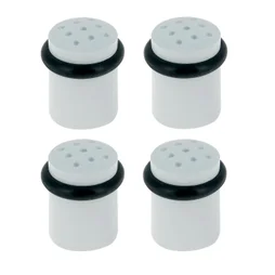 Lot de 4 butées de porte à visser CHRISLIGNE Bu271lx4/51e aluminium blanc Diam.2.8 x H.4 cm