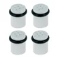 Lot de 4 butées de porte à visser CHRISLIGNE Bu271lx4/51e aluminium blanc Diam.2.8 x H.4 cm