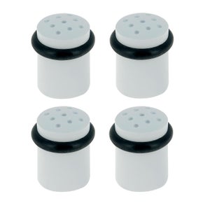 Lot de 4 butées de porte à visser CHRISLIGNE Bu271lx4/51e aluminium blanc Diam.2.8 x H.4 cm