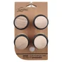 Lot de 4 butées de porte ALPERTEC bois brut chêne Diam.3 x H.4 cm