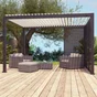 Persienne en aluminium coloris gris anthracite 123 cm pour pergola Prima 4x3