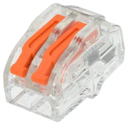 Lot de 10 minibornes à levier, 4mm² pour rigide et souple LEXMAN 2 FILS