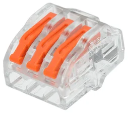 Lot de 5 minibornes à levier, 4mm² pour rigide et souple LEXMAN 3 FILS