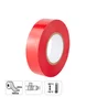 Ruban adhésif, L.20 m x l.19 mm rouge, LEXMAN