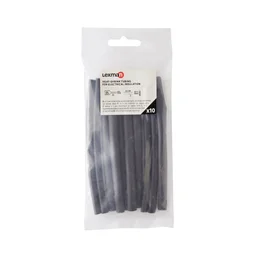 Gaine thermorétractable noir, L.0.12 m x l.0 mm, Diam.6 mm, LEXMAN