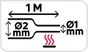 Gaine thermorétractable noir, L.1 m x l.0 mm, Diam.2 mm, LEXMAN