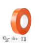 Ruban adhésif, L.20 m x l.19 mm orange, LEXMAN