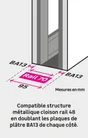 Système à galandage pour porte de largeur 73 cm, Galis ARTENS